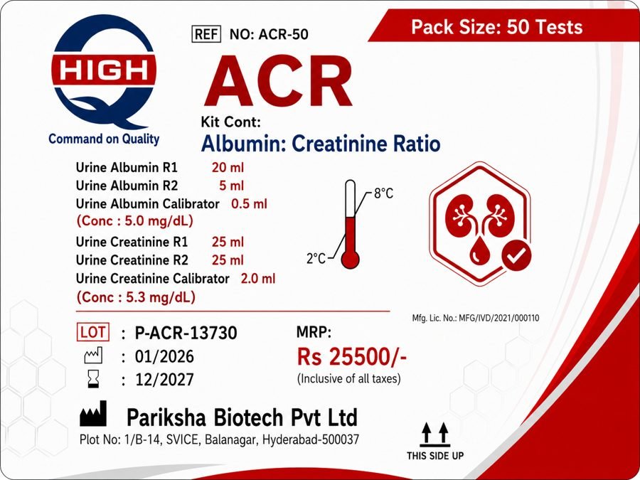 ACR (Albumin:Creatinine Ratio) Kit - ACR-50